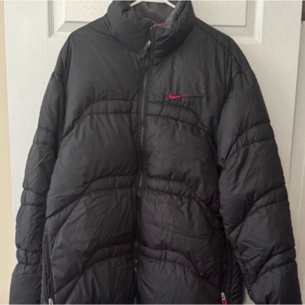 Nike Black Puffer with Red Swooshes